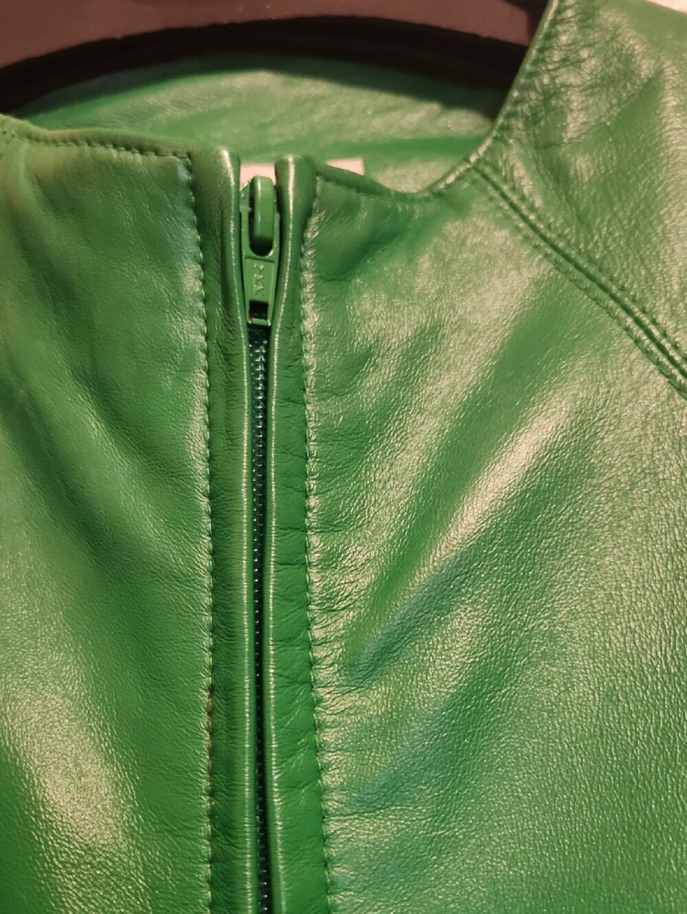 Yvonne Marie Vintage Green Lamb Leather Jacket, 8 - Picture 3 of 14